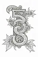 number 18 tattoo design idea
