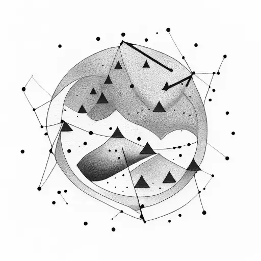 A constellation of huckleberries in the night sky tattoo design idea