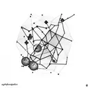 A constellation of huckleberries in the night sky tattoo design idea