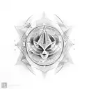 space and time, mystic, deep look, enlightenment, mental strength, 4th dimension tattoo design idea