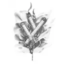 quit smoking weed tattoo design idea