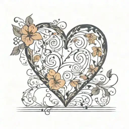 G K love heart tattoo design idea