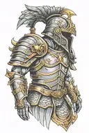 gladiator armor tattoo design idea
