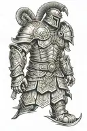 gladiator armor tattoo design idea