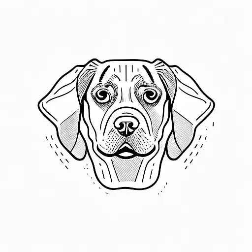 labrador tattoo design idea