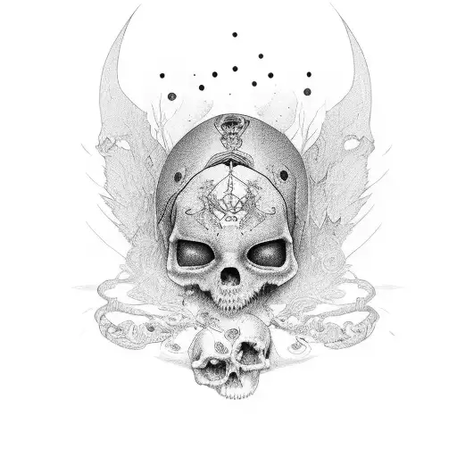 watch with dead child tattoo design idea