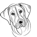 labrador tattoo design idea