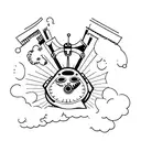 watch with dead child tattoo design idea