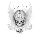 watch with dead child tattoo design idea