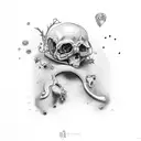 watch with dead child tattoo design idea