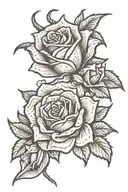 devil rose tattoo design idea