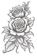 devil rose tattoo design idea