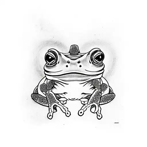 samurai frog tattoo design idea