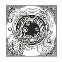 soap bubbles wave merging reflection religious tattoo design idea