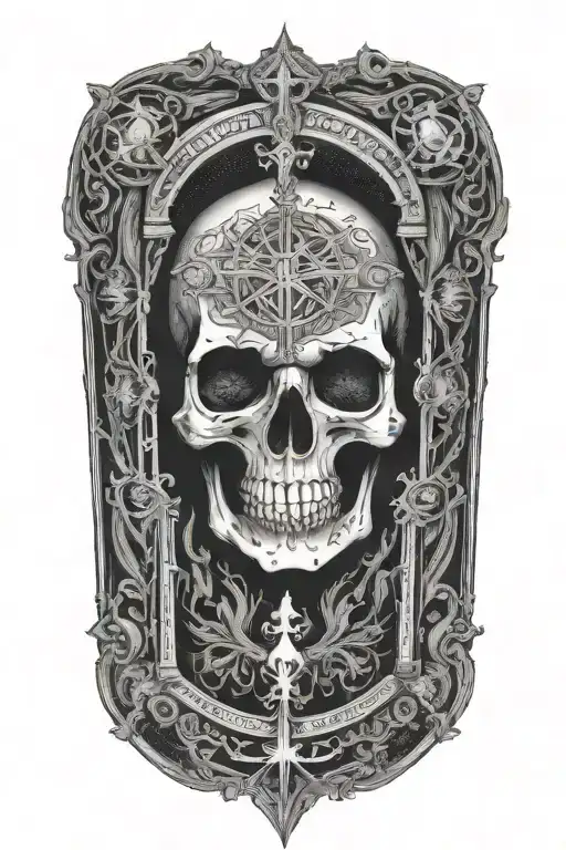 holy death tarot card tattoo design idea