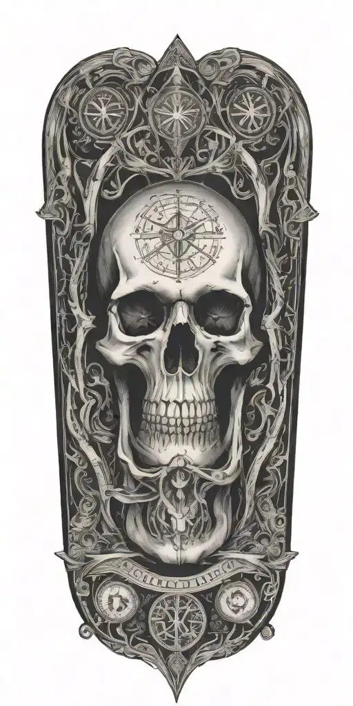 holy death tarot card tattoo design idea