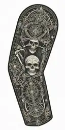 holy death tarot card tattoo design idea