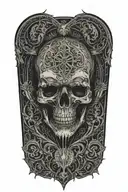 holy death tattoo design idea