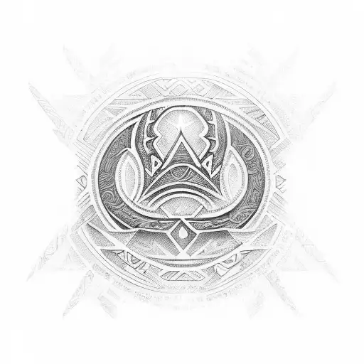 Maori style with incorporated lettering, so that parts of the maori style visuals are created and defined by typography tattoo design idea