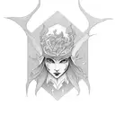 elf gothic tattoo design idea