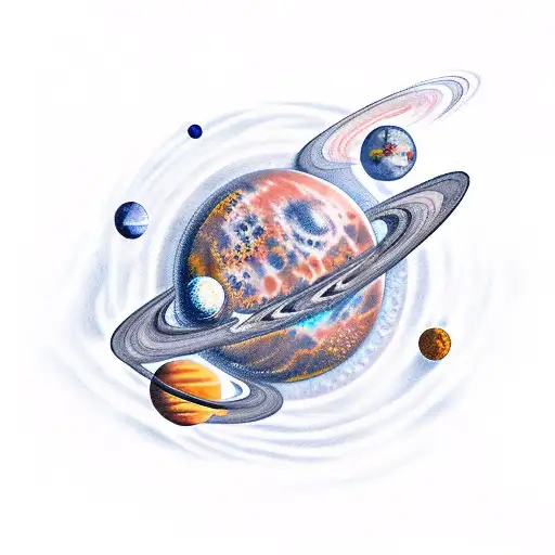 planets of the solar system tattoo design idea