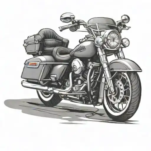 Road King Special Harley Davidson motorcycle tattoo design idea