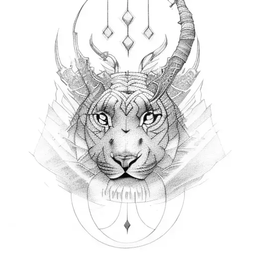strength and power tattoo design idea