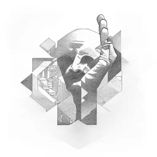 the words: stave the ego feed the soul. in a square shape tattoo design idea