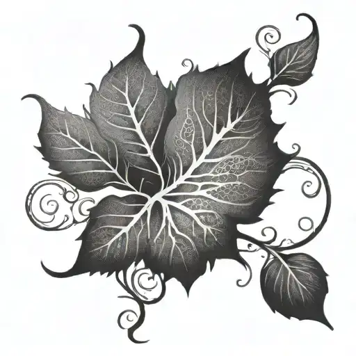 plant tendril tattoo design idea
