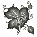 plant tendril tattoo design idea