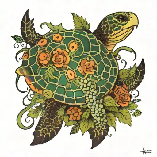 Wormwood, the green turtle and the cheating wife tattoo design idea