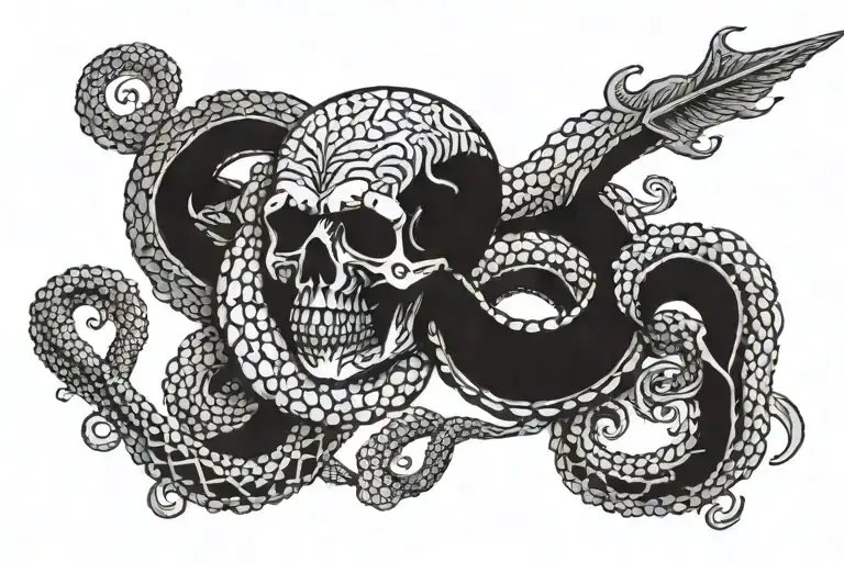 join or die tattoo design idea