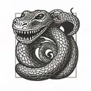 join or die snake tattoo design idea