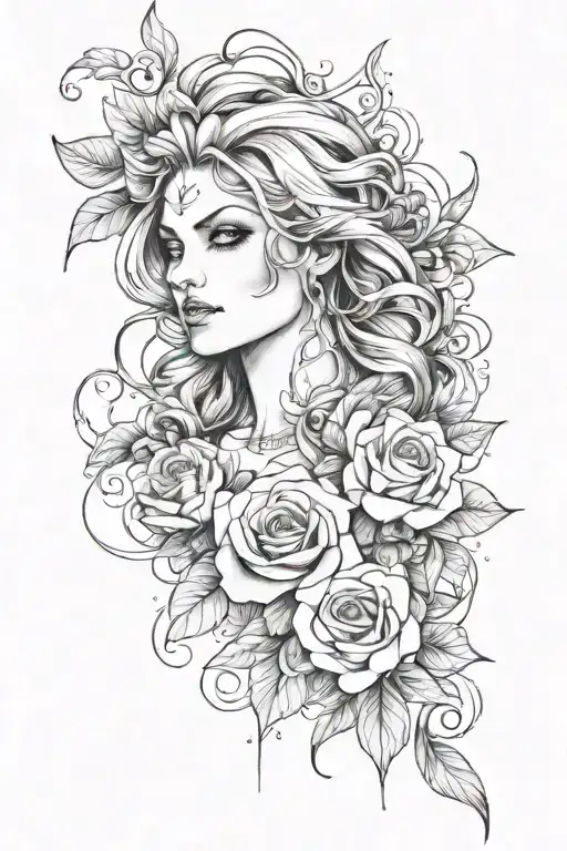 light tattoos on the forearm femme fatale black and white tattoo design idea