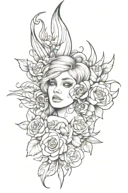 light tattoos on forearm femme fatale surrounded tattoo design idea