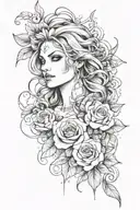 light tattoos on the forearm femme fatale black and white tattoo design idea