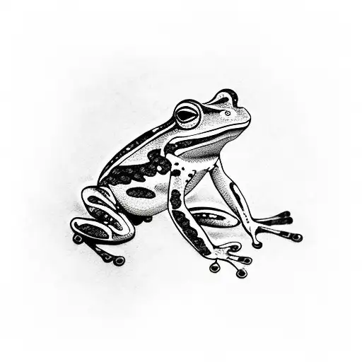 frogs and water tattoo design idea