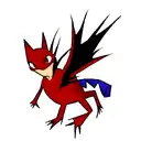 a red chameleon tattoo design idea