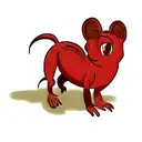 a red chameleon tattoo design idea