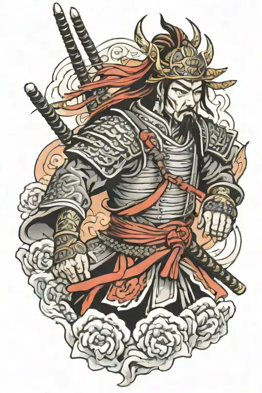 monastery tattoo samurai warrior tattoo design idea