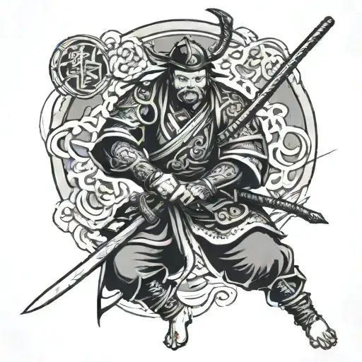 monastery tattoo samurai tattoo design idea