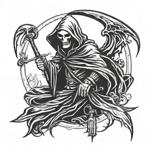 grim reaper tattoo design idea