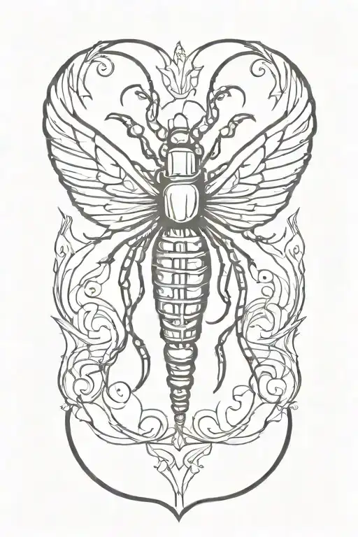 im a winged insect you're a funeral pyre tattoo design idea
