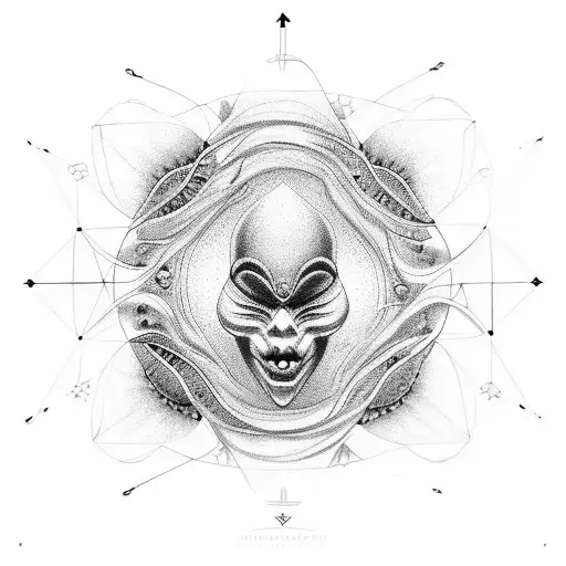 singularity, infinite symbol, pineal gland tattoo design idea