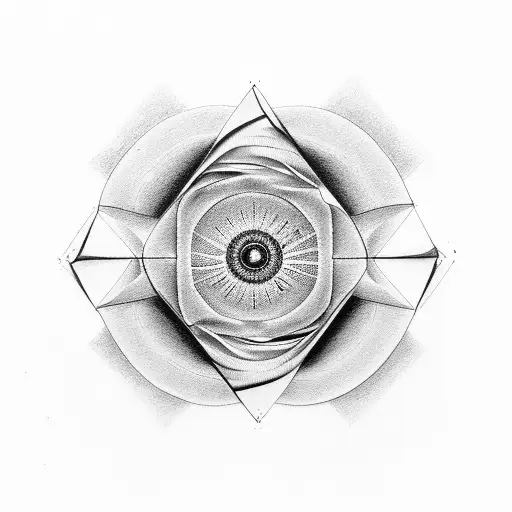 singularity, infinite symbol, pineal gland tattoo design idea