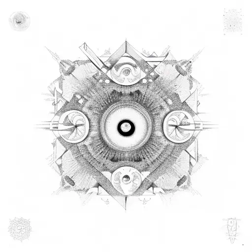 singularity, infinite symbol, pineal gland tattoo design idea