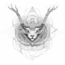 singularity, infinite symbol, pineal gland tattoo design idea