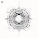 singularity, infinite symbol, pineal gland tattoo design idea