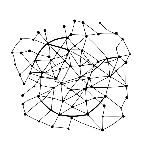 A minimalist tattoo of a marketing graph transformed into a constellation tattoo design idea