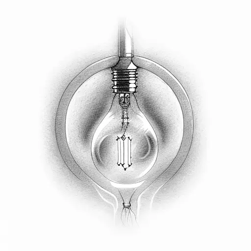 Edison light bulb tattoo design idea
